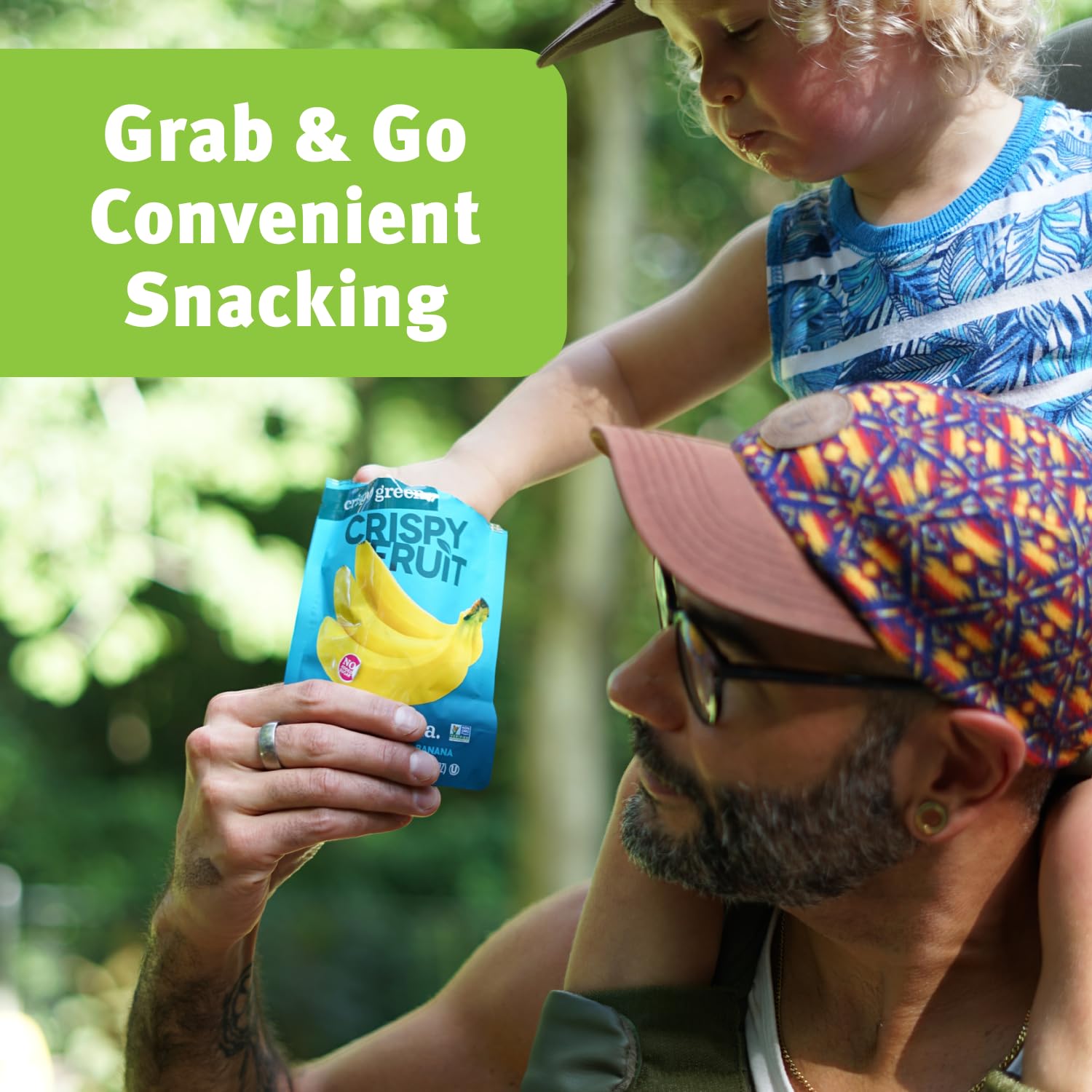 Crispy Green banana crisps sprinkled on yogurt for added crunchy flavor