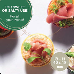 CROC'IN mini tart filled with smoked salmon showing elegant appetizer benefit