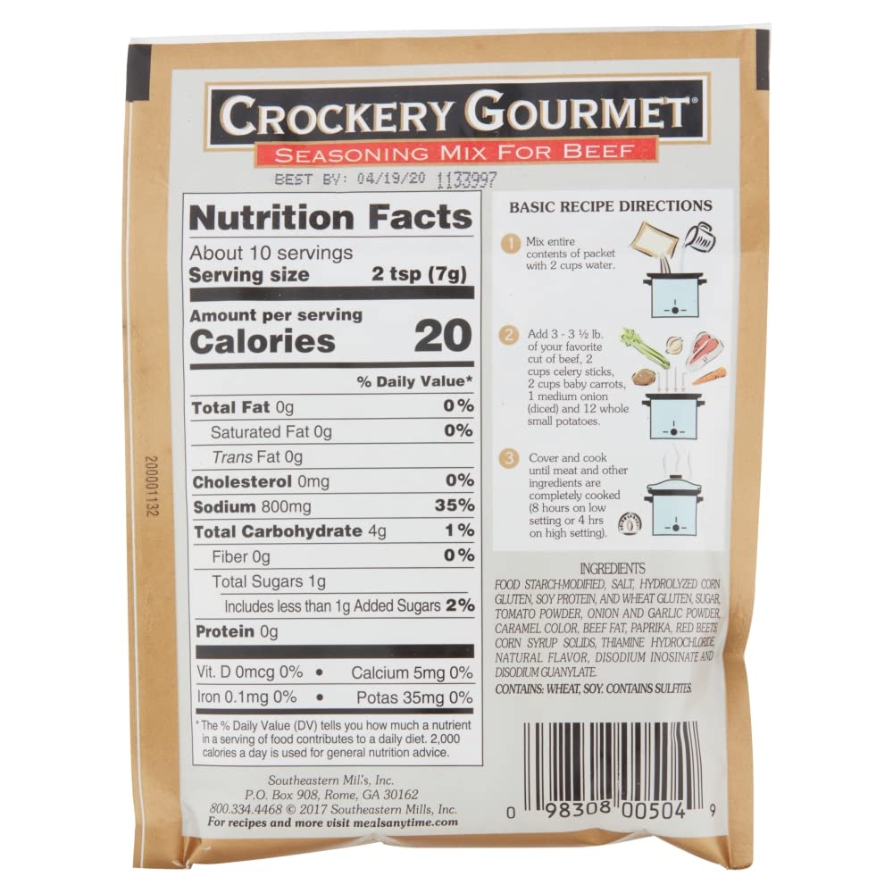 Crockery Gourmet seasoning added to slow cooker showing rich flavor boost