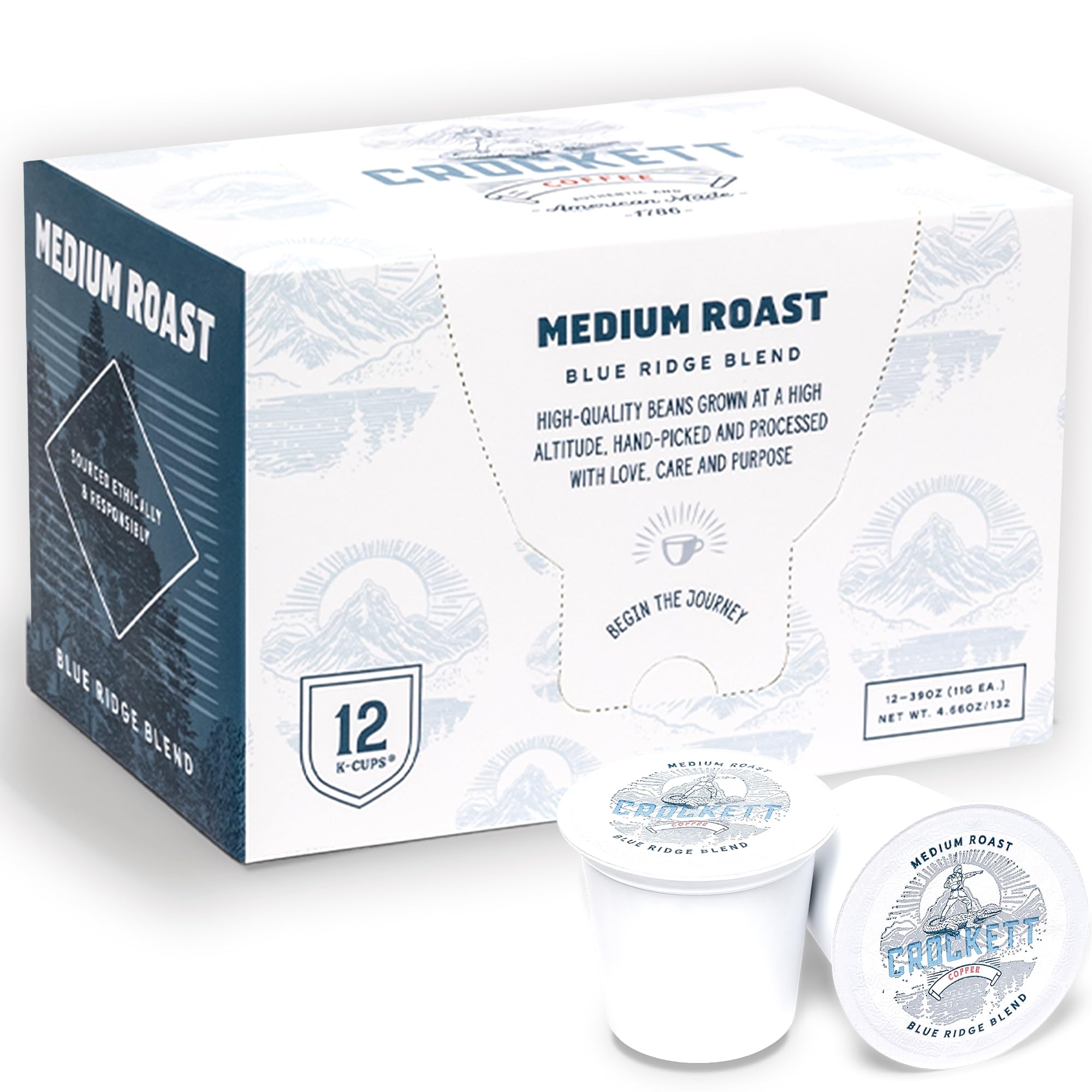 Crockett Coffee front packaging showing brand and variety for confident selection