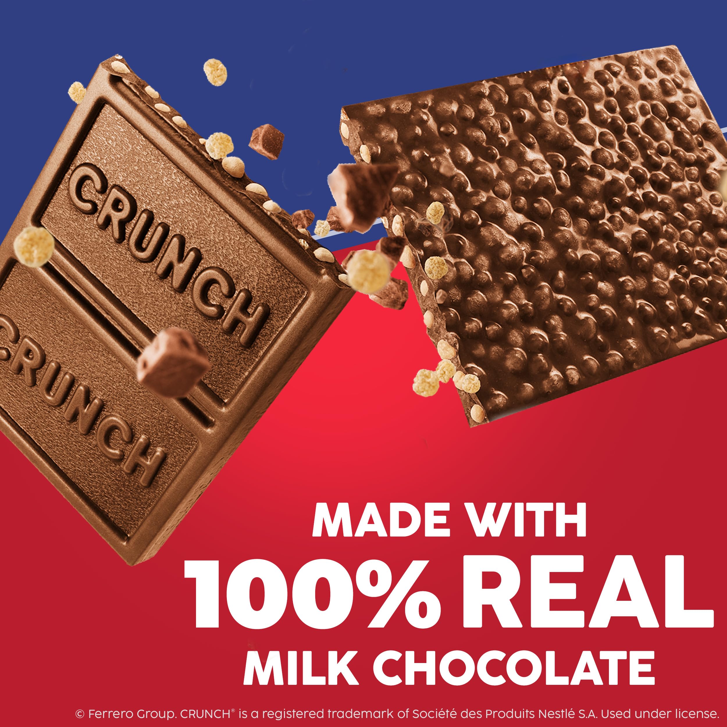 Crunch individual wrap detail highlighting sealed freshness and grab-and-go benefit