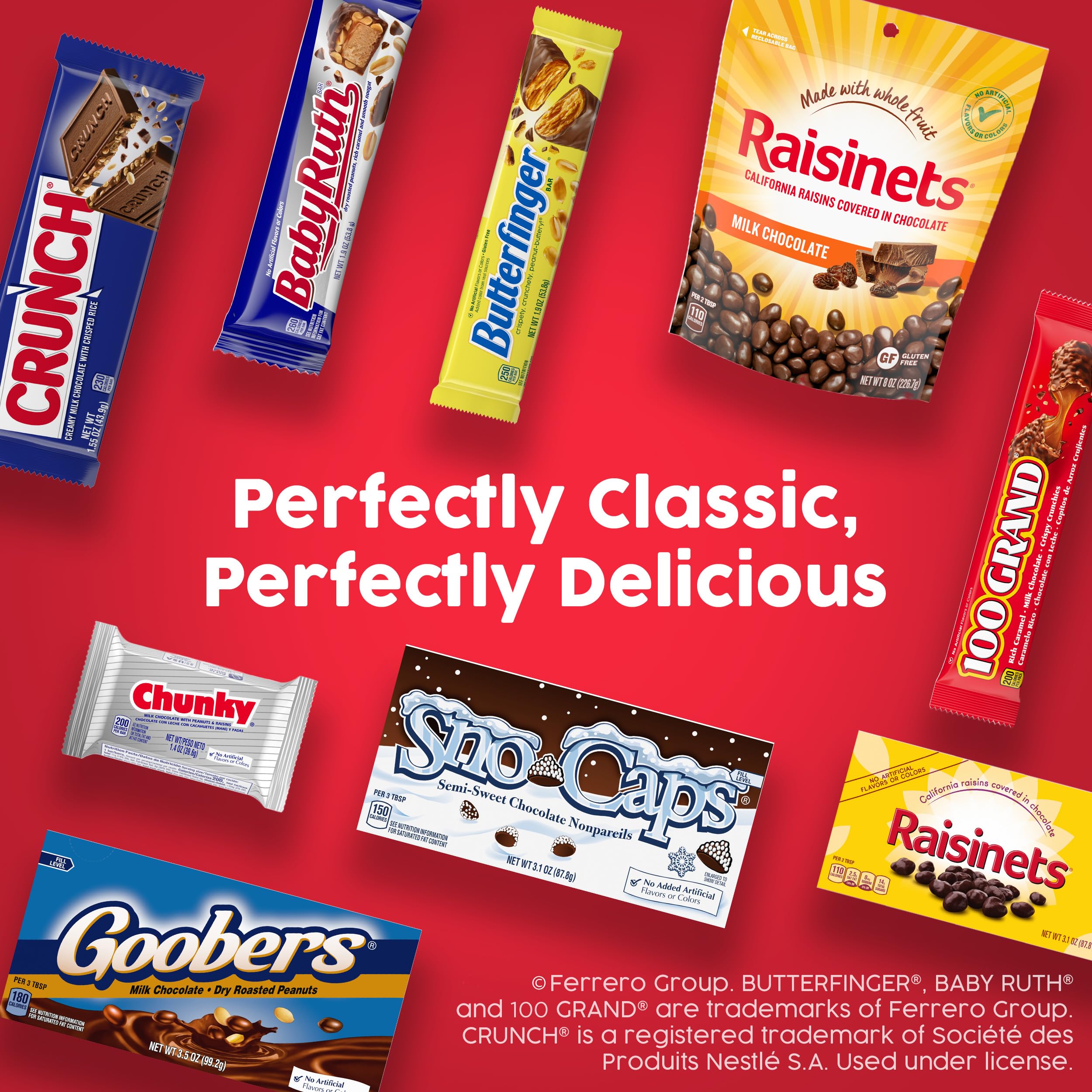 Crunch ingredient list label closeup showing no artificial colors or flavors benefit