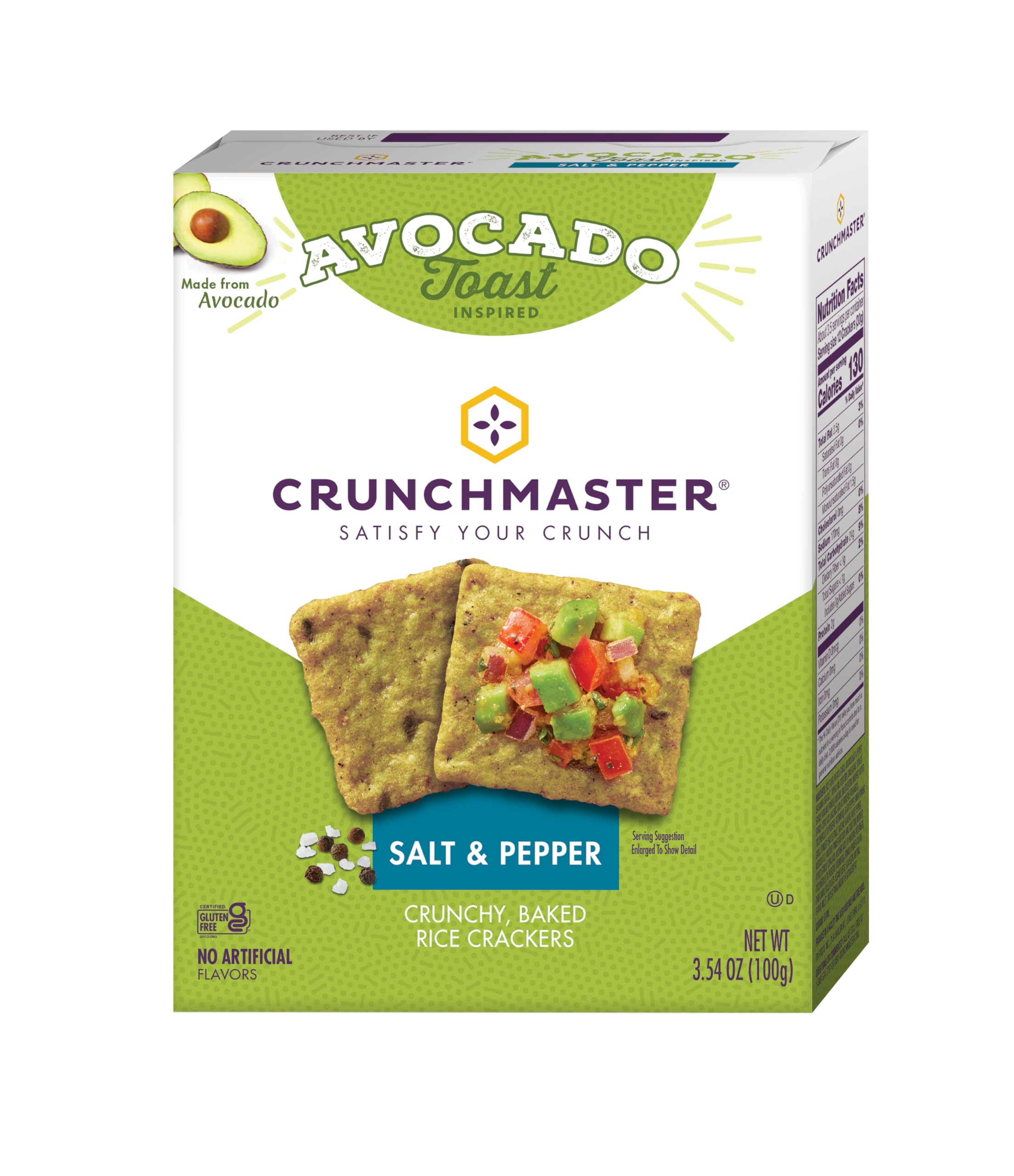 Crunchmaster close-up of cracker texture highlighting crisp oven-baked crunch