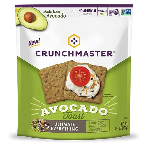 Crunchmaster cracker close-up highlighting crisp texture and seed-filled bite