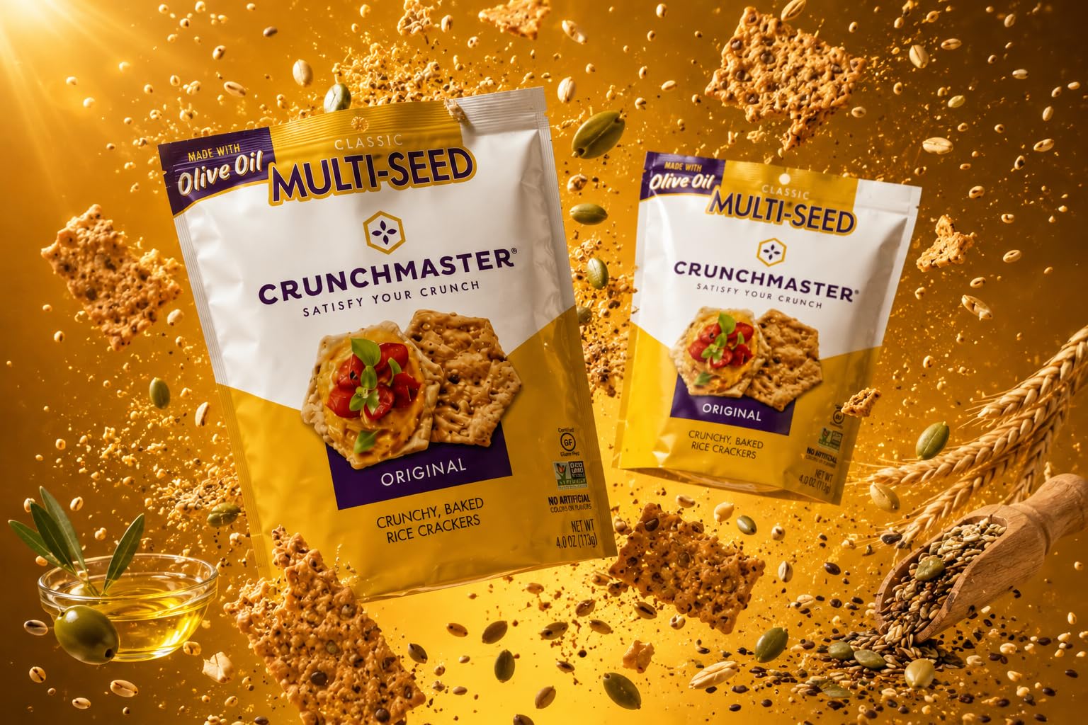 Crunchmaster nutrition label close-up highlighting ingredient transparency benefit