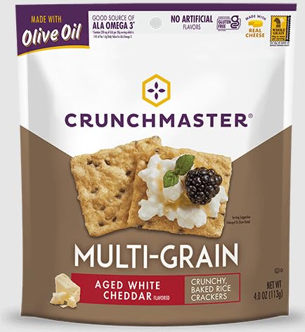 Crunchmaster crackers packed in a lunchbox ready for on-the-go snacking