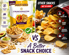 Crunchmaster close-up of seeds and texture highlighting wholesome ingredients
