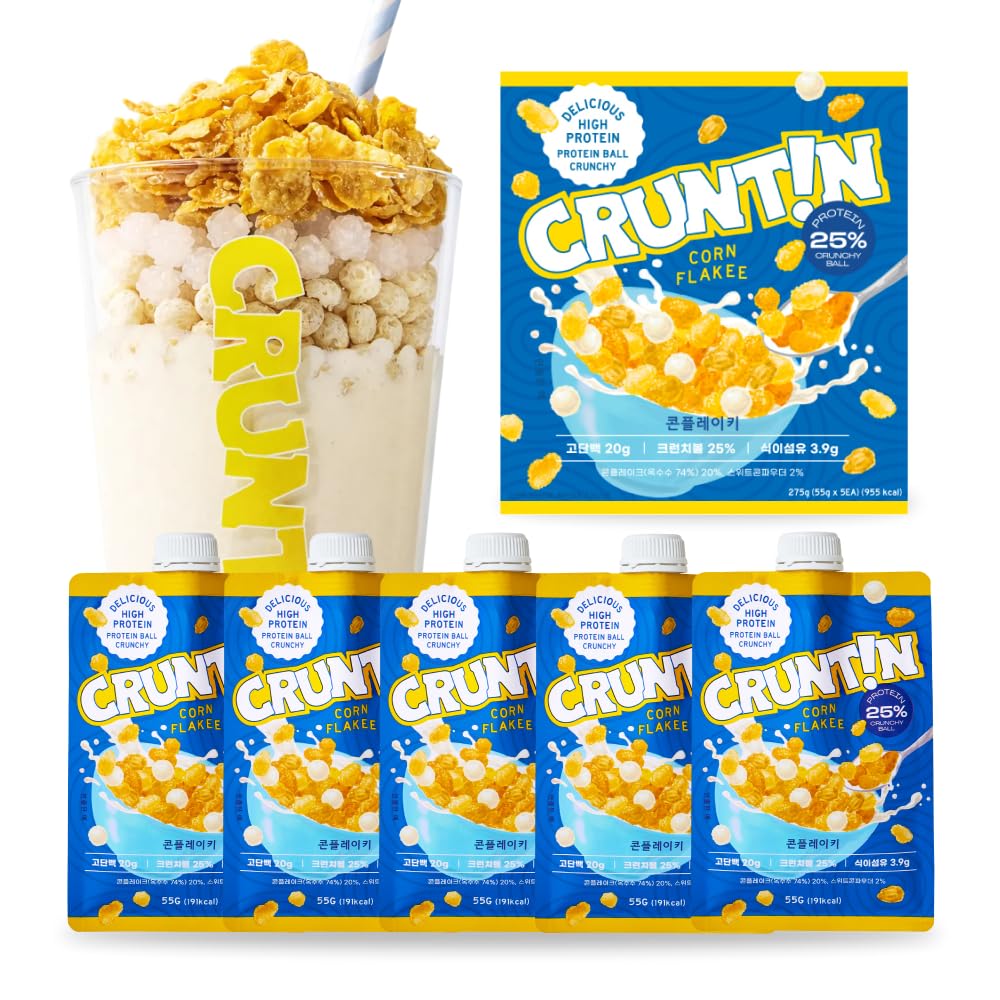 CRUNTIN front packaging showing five sachets and branding benefit clarity