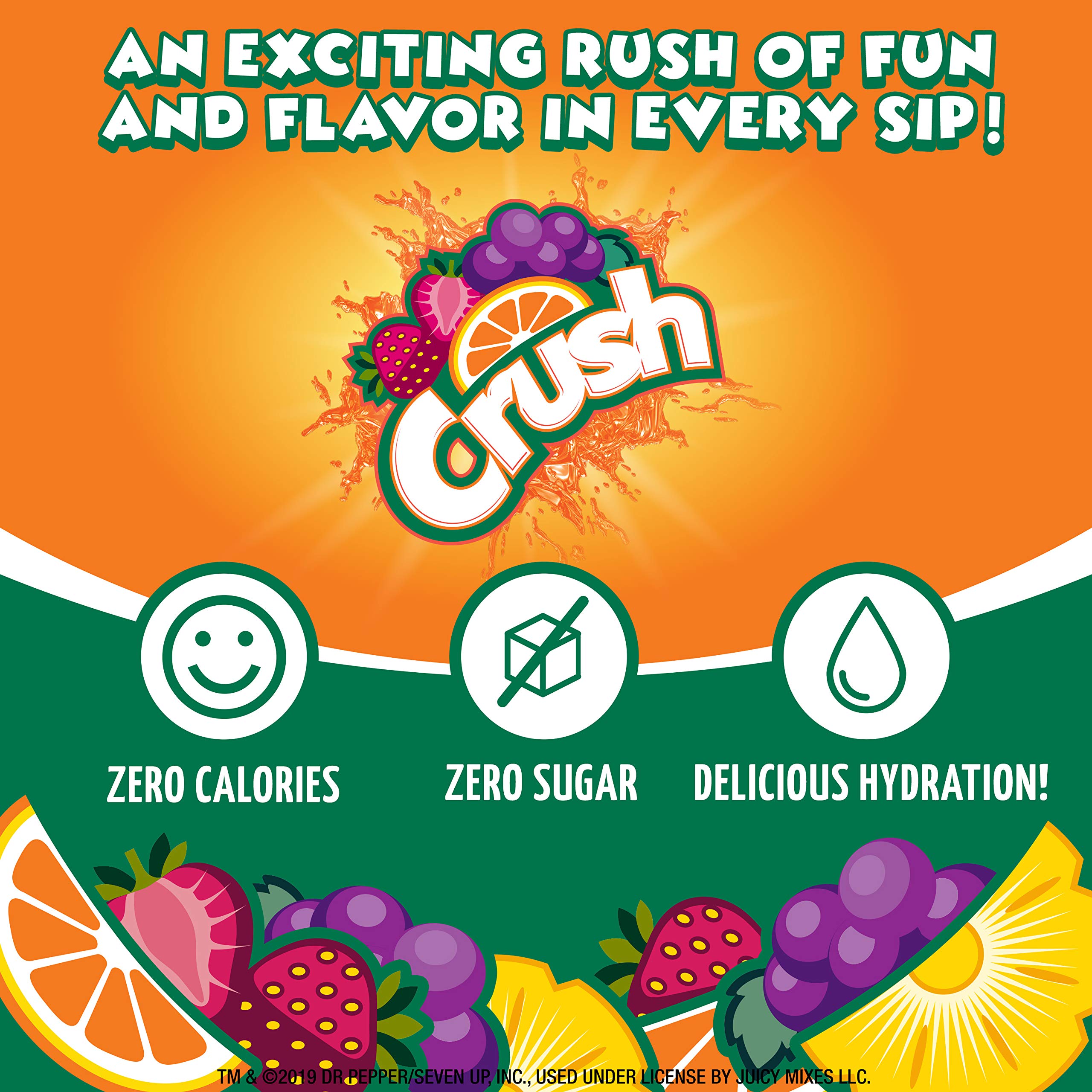 Crush orange close-up of flip cap and nozzle for precise squeezes
