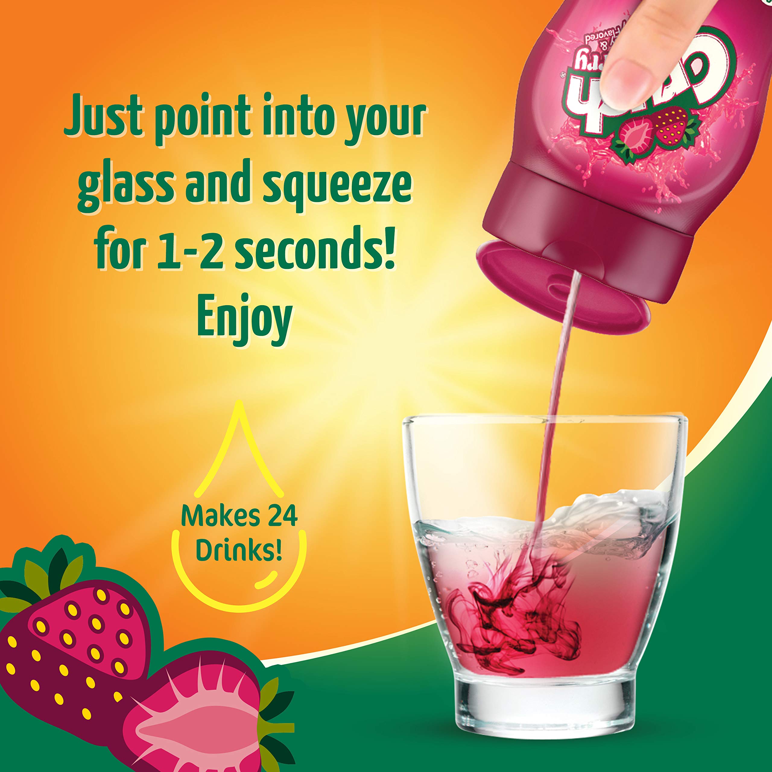 Hand holding Crush bottle to show compact size and portability benefit