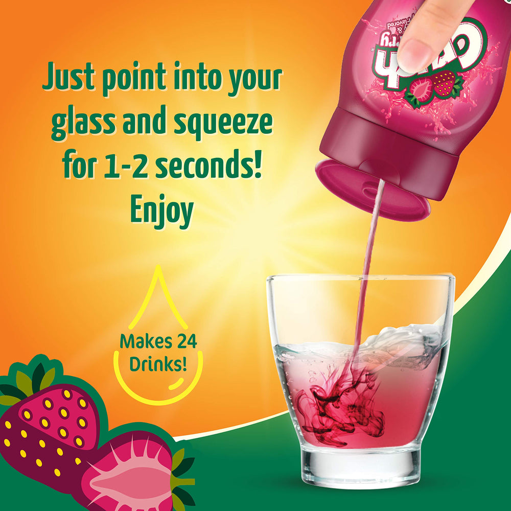 Hand holding Crush bottle to show compact size and portability benefit