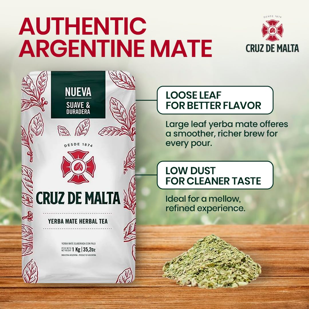 Cruz de Malta brewed in gourd with bombilla demonstrating traditional enjoyment