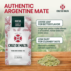 Cruz de Malta brewed in gourd with bombilla demonstrating traditional enjoyment