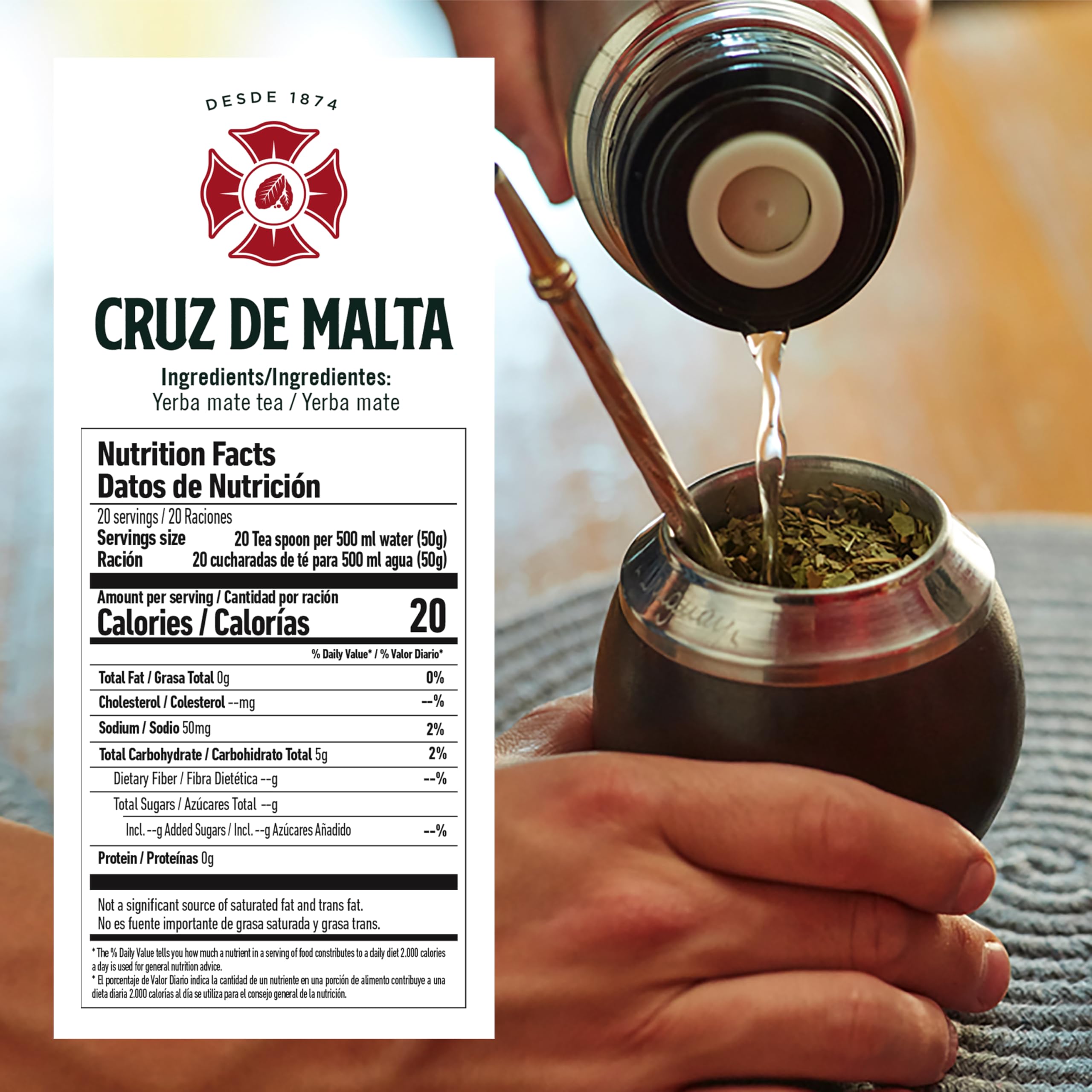 Cruz de Malta loose leaves close-up displaying texture and cut for consistent infusions
