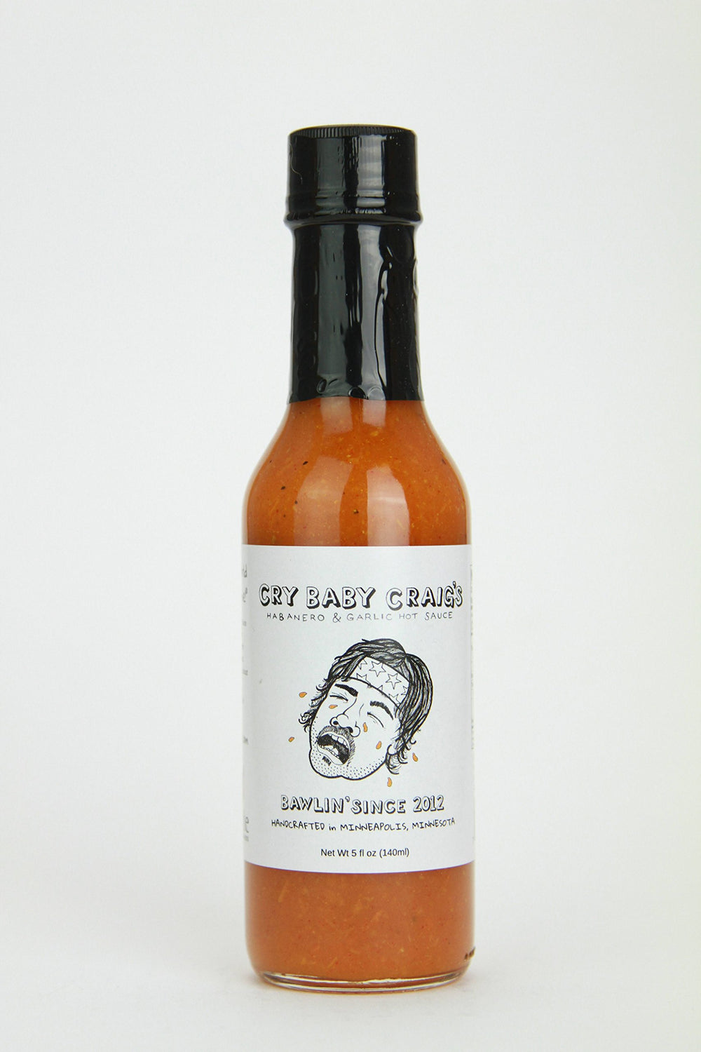 Cry Baby Craig's front packaging view showing three bottles and bright pickled habanero appeal