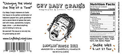 Cry Baby Craig's close-up label and sauce texture highlighting freshness and garlic depth