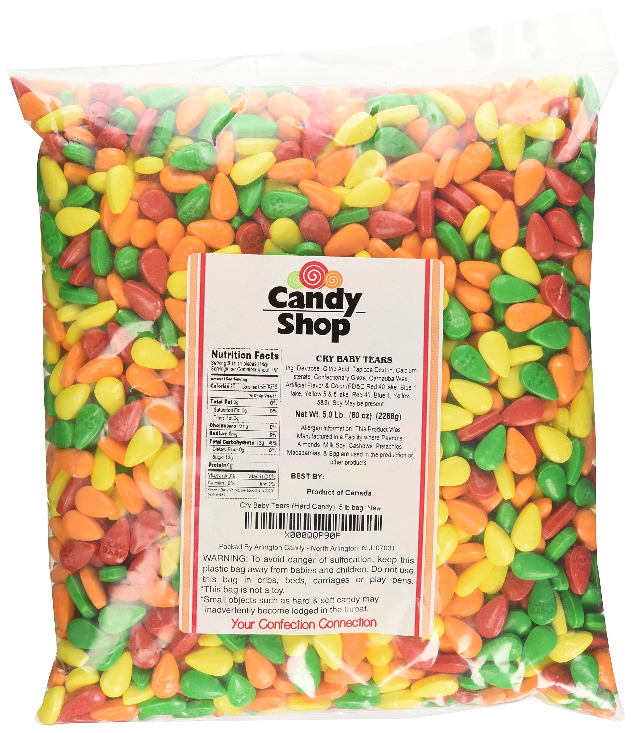 Cry Baby 5 lb bag front view showing packaging and bulk quantity for events