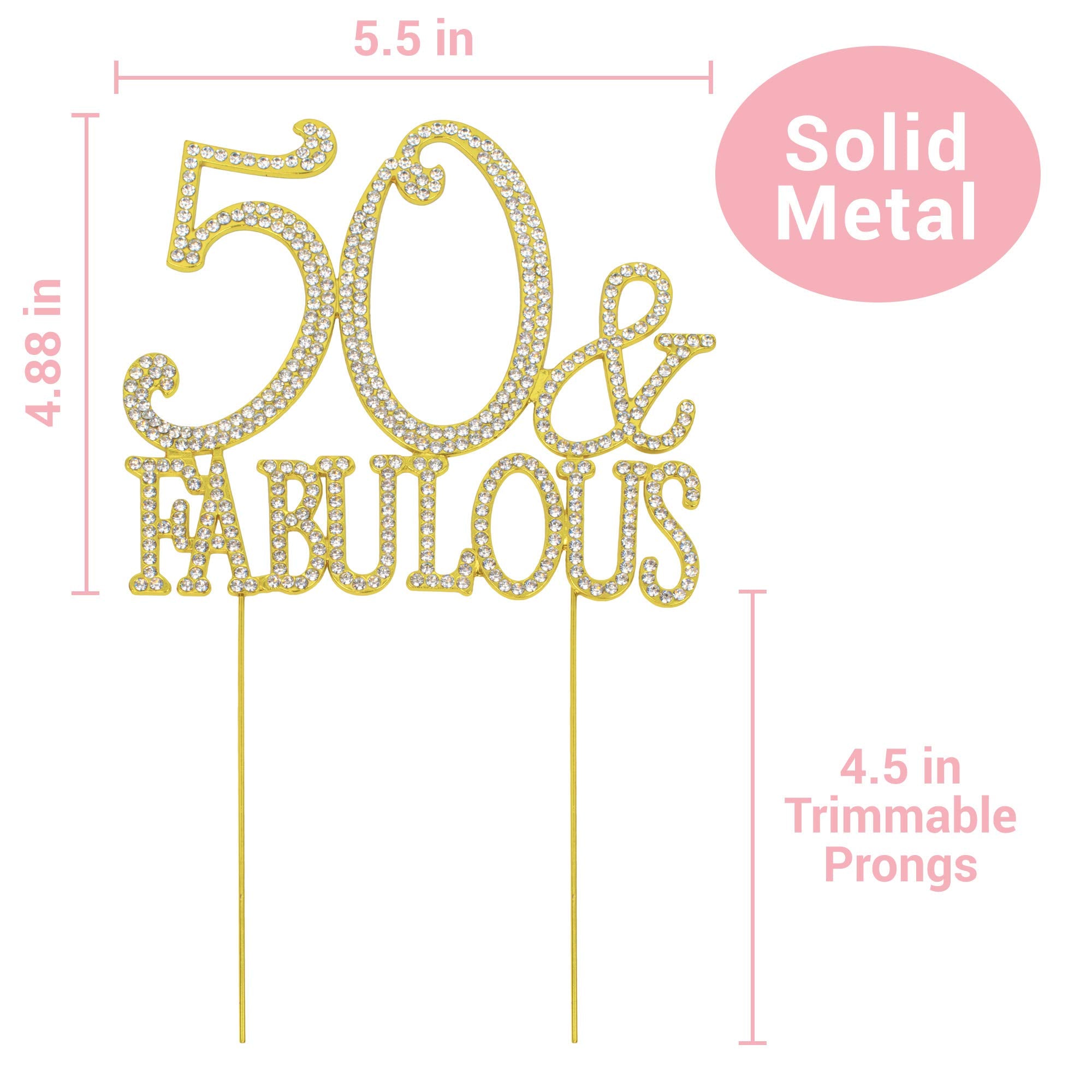 Crystal Creations side profile of 4.5 inch prongs demonstrating secure cake insertion