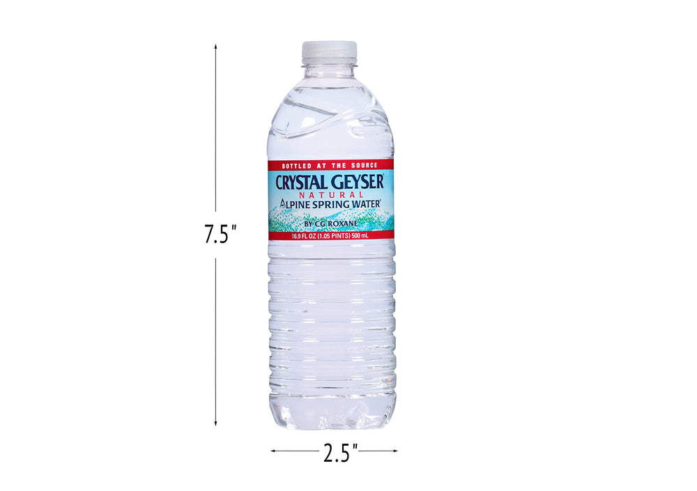 Crystal Geyser bottles at office water station supporting employee hydration benefit