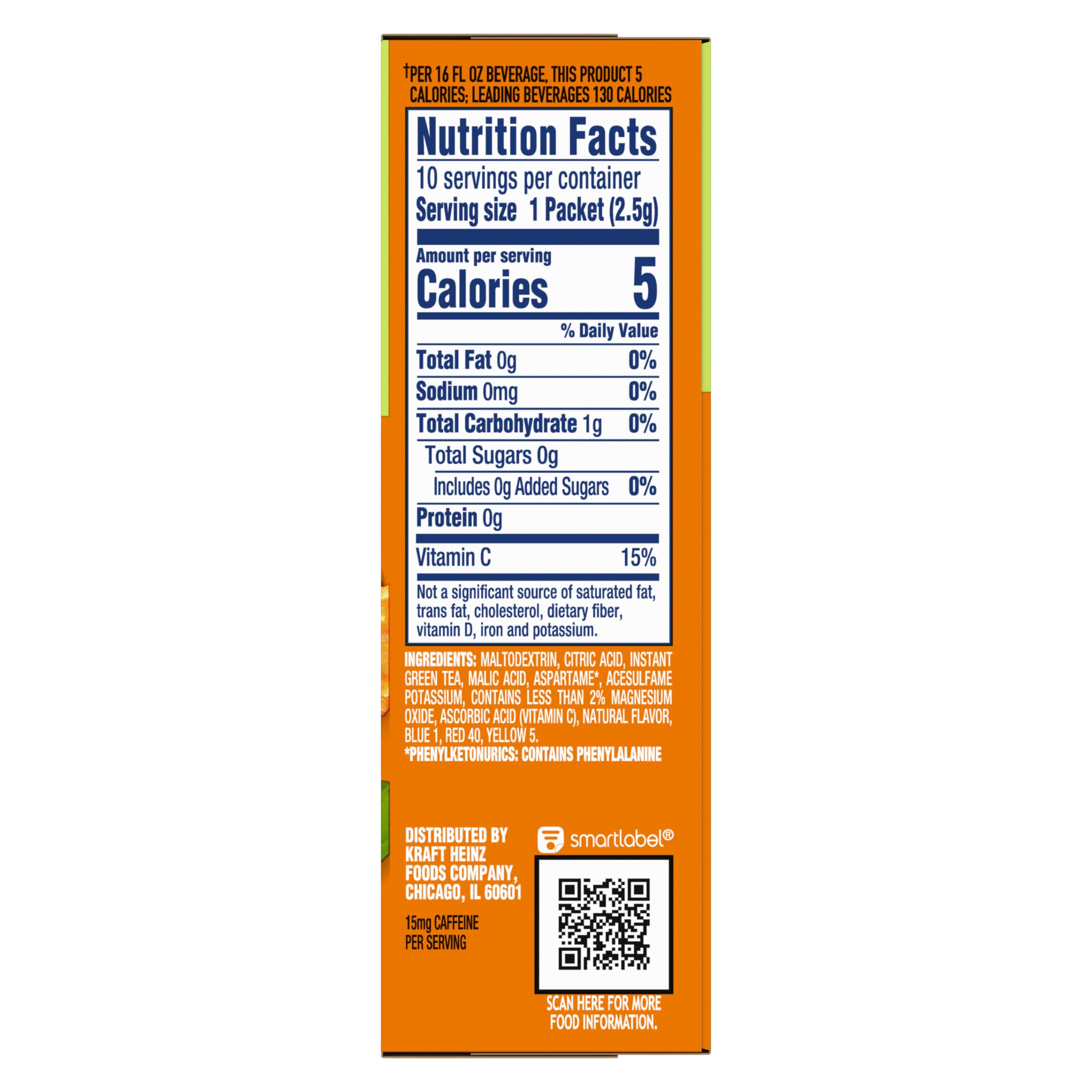 Crystal Light box open with packets visible, brand offering bulk convenience