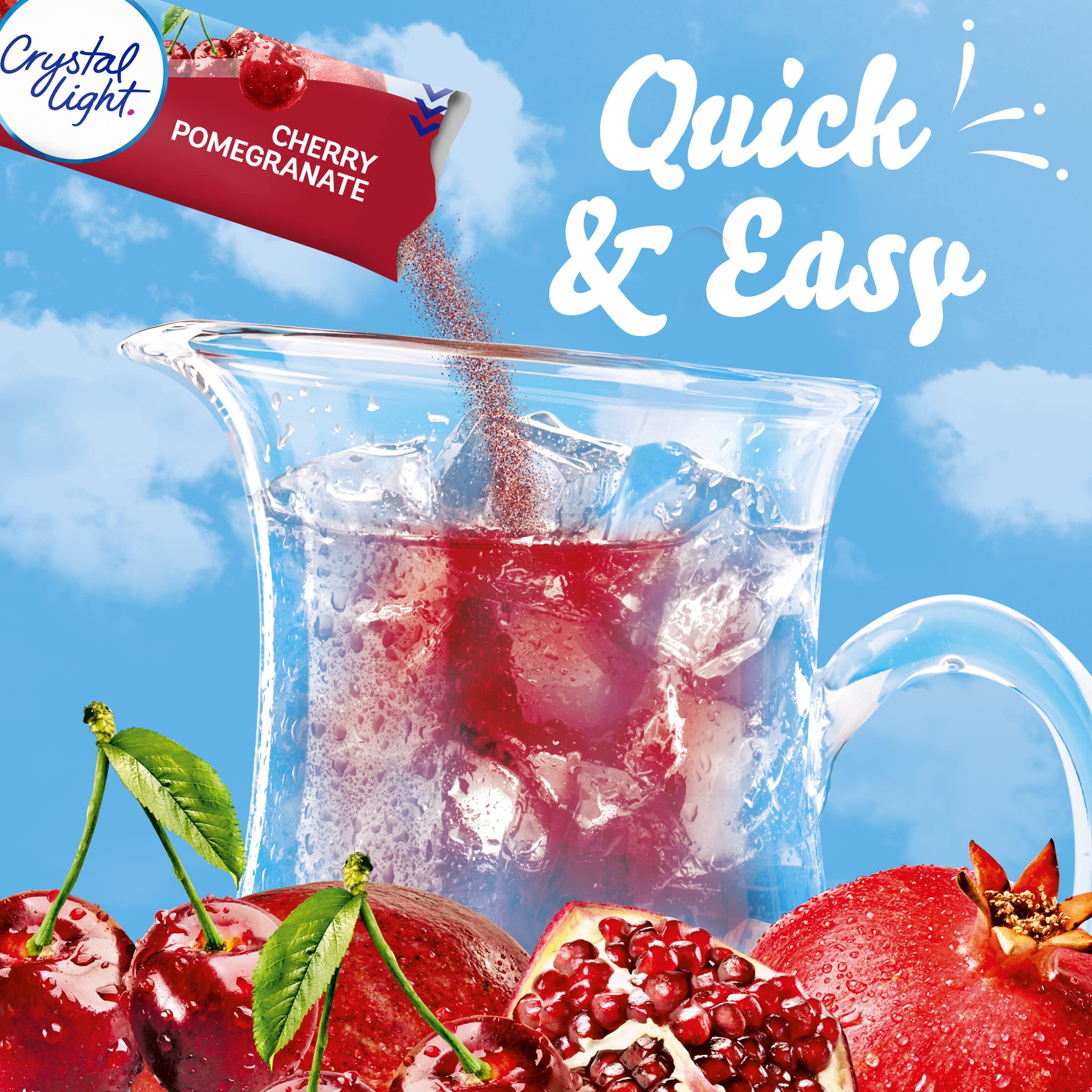 Prepared Crystal Light pitcher with ice showing ready-to-serve refreshment