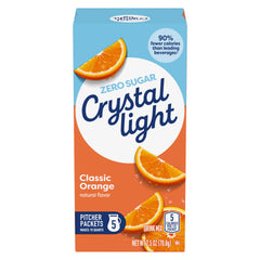 Crystal Light pitcher packet close-up highlighting single-serve convenience