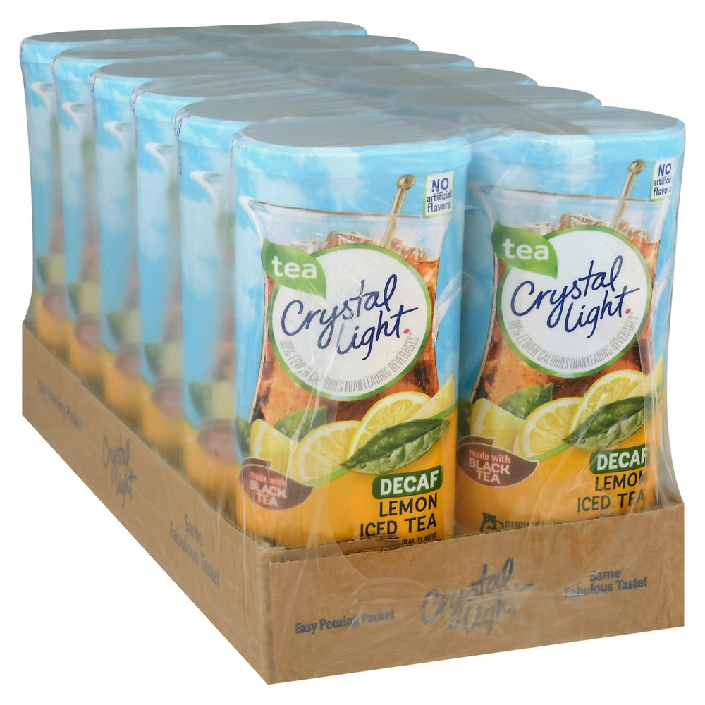 Crystal Light packet beside a measuring cup to show pitcher-size scale