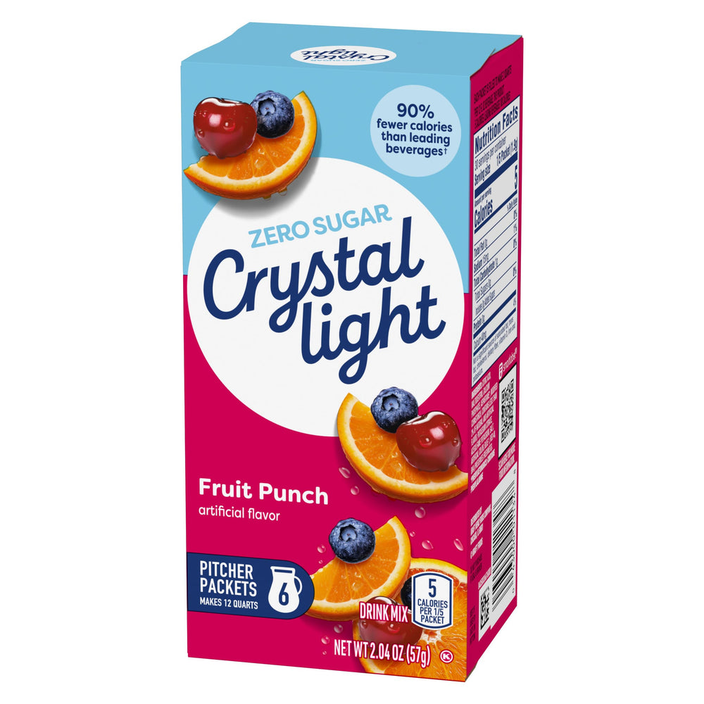 Crystal Light fruit punch pitchers on a party table for flavorful low-calorie serving