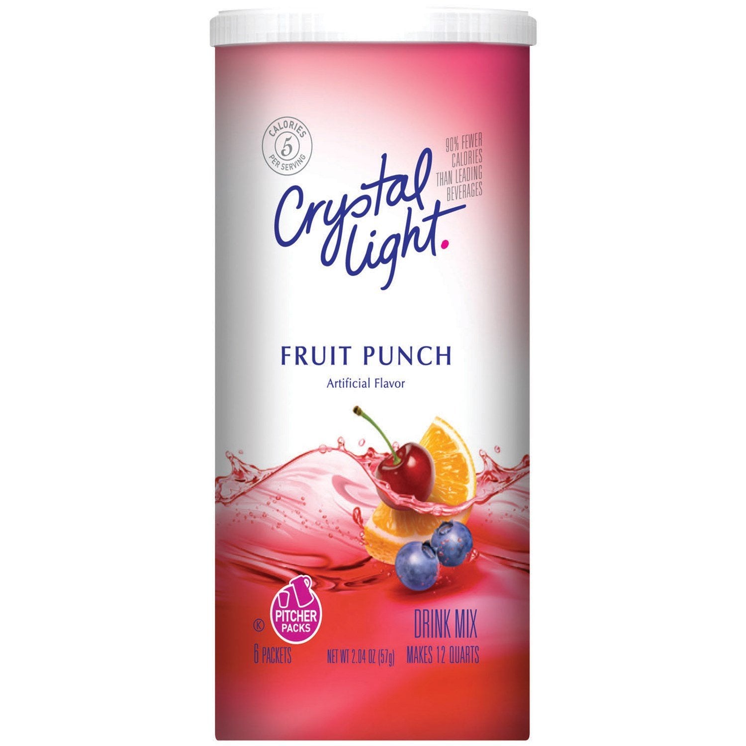 Prepared Crystal Light pitcher of fruit punch chilled and ready to serve