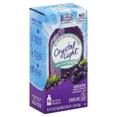 Crystal Light grape front packaging showing two boxes and 40 packets for convenient hydration