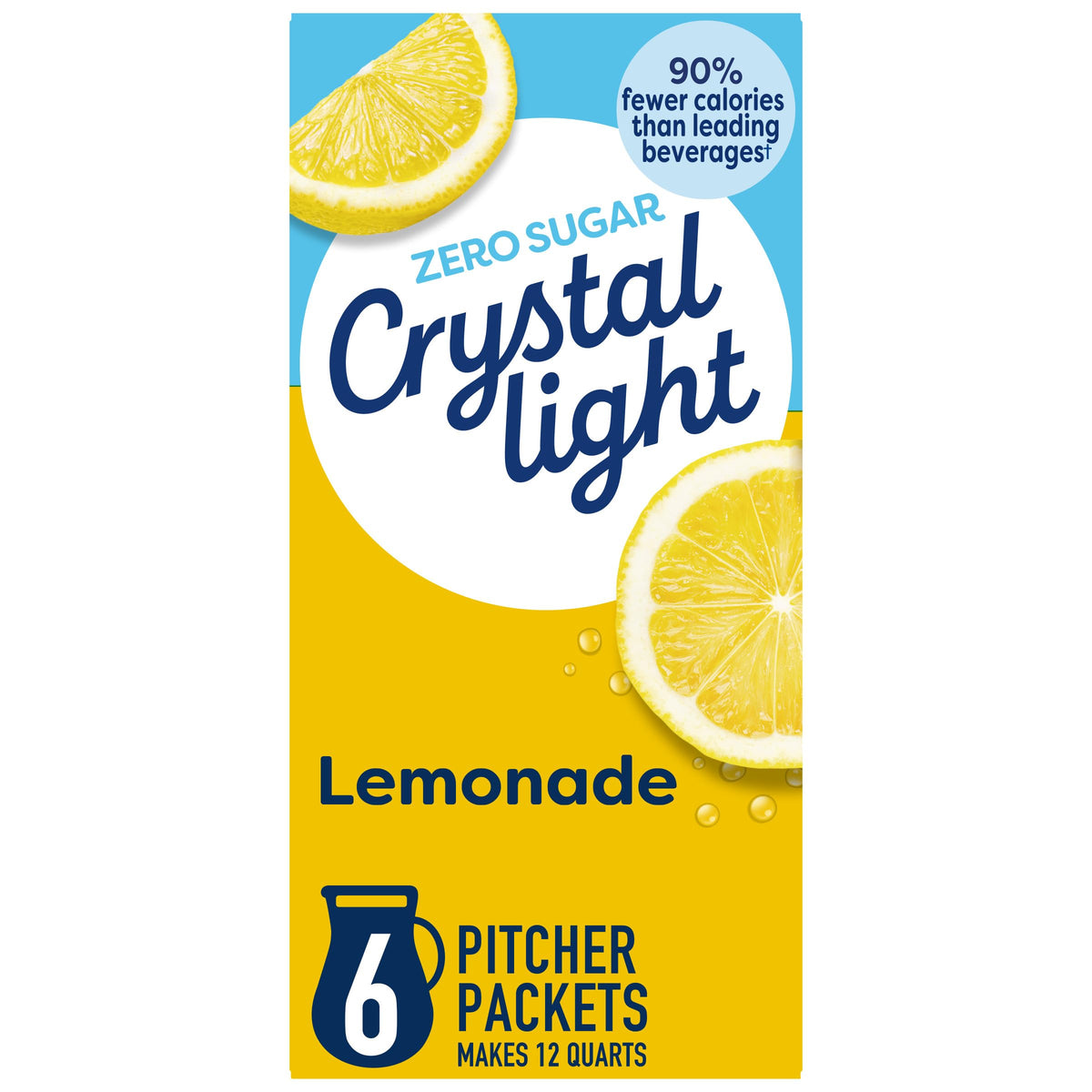 Crystal Light front package showing 72-count pack for pantry convenience
