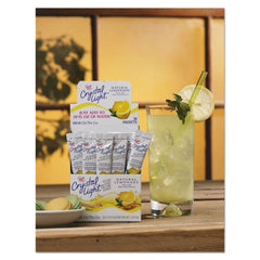 Crystal Light close-up of single packet texture and tear notch for easy opening