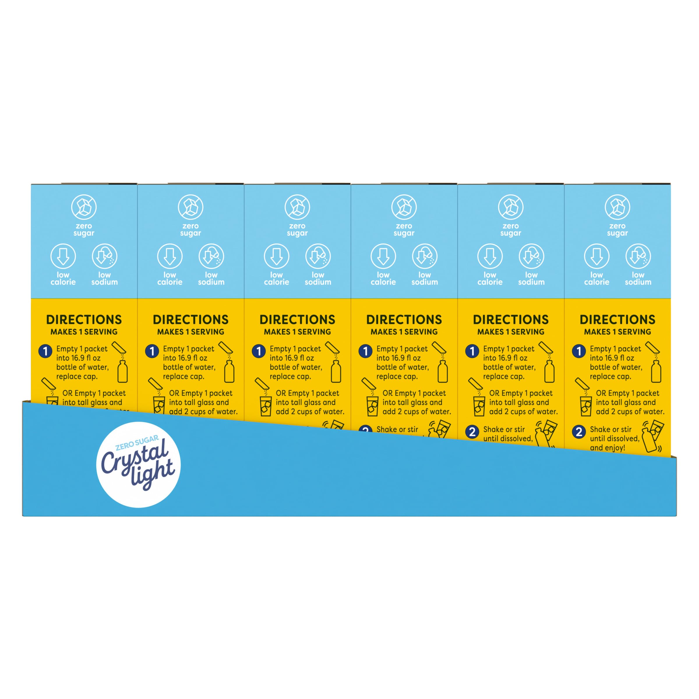 Crystal Light packets packed inside backpack for travel convenience