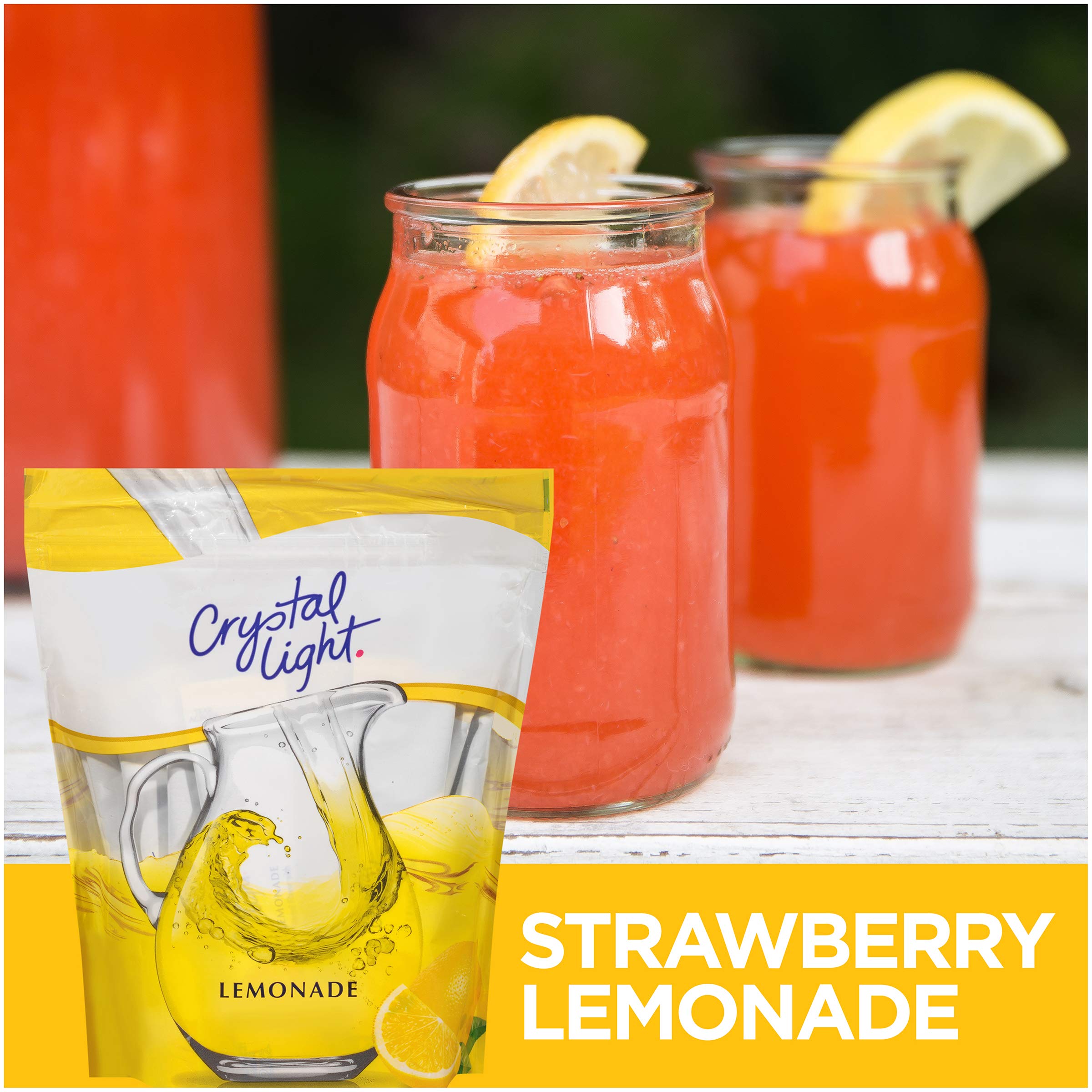 Crystal Light lemonade on a picnic table showing portable refreshment for gatherings
