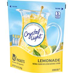 Close-up of Crystal Light powder texture showing fine mixability for smooth drinks