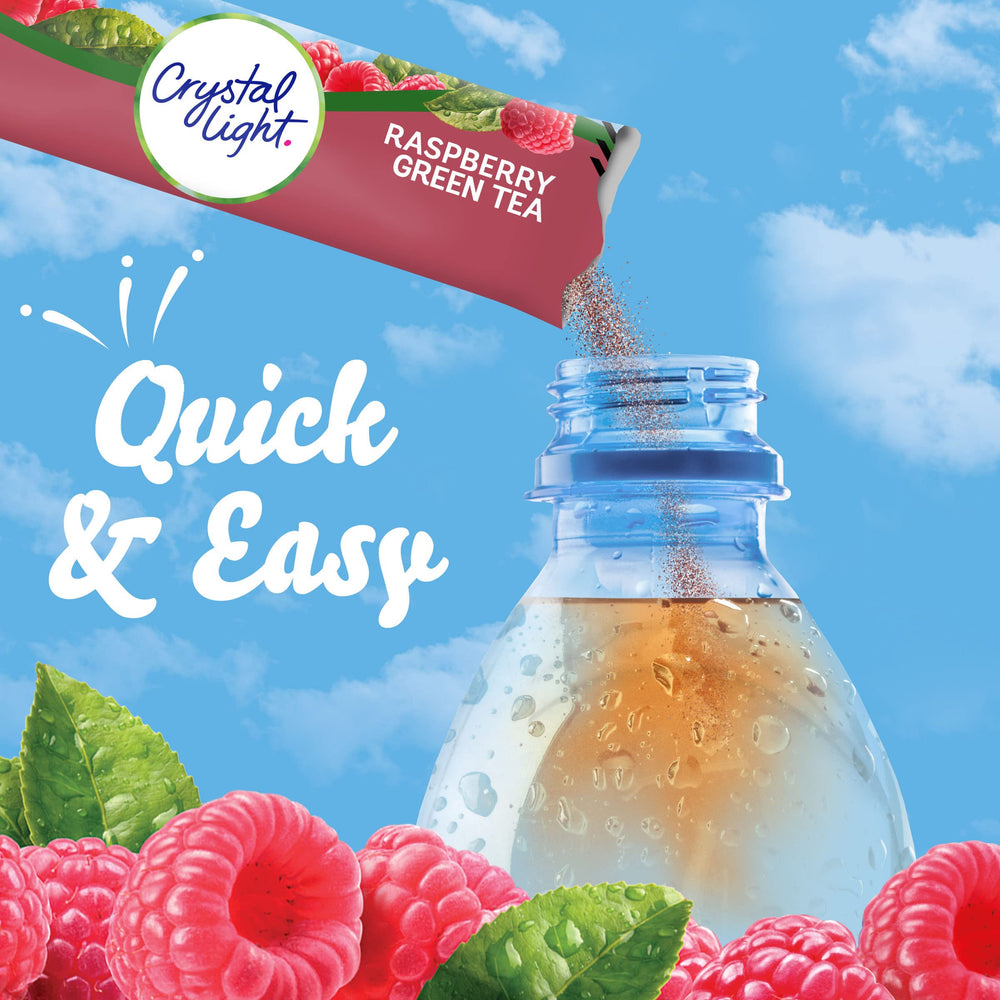 Crystal Light packet inside backpack demonstrating portability and travel-ready benefit