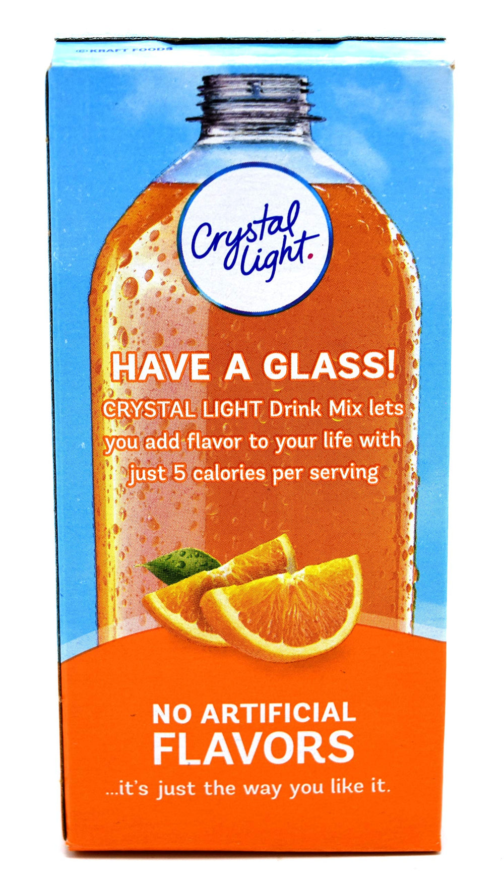 Crystal Light packet being poured into a water bottle for convenience