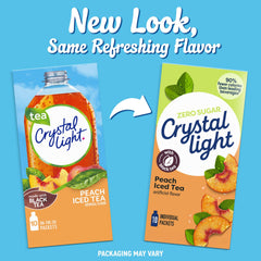 Crystal Light packet held in hand demonstrating size and on-the-go convenience