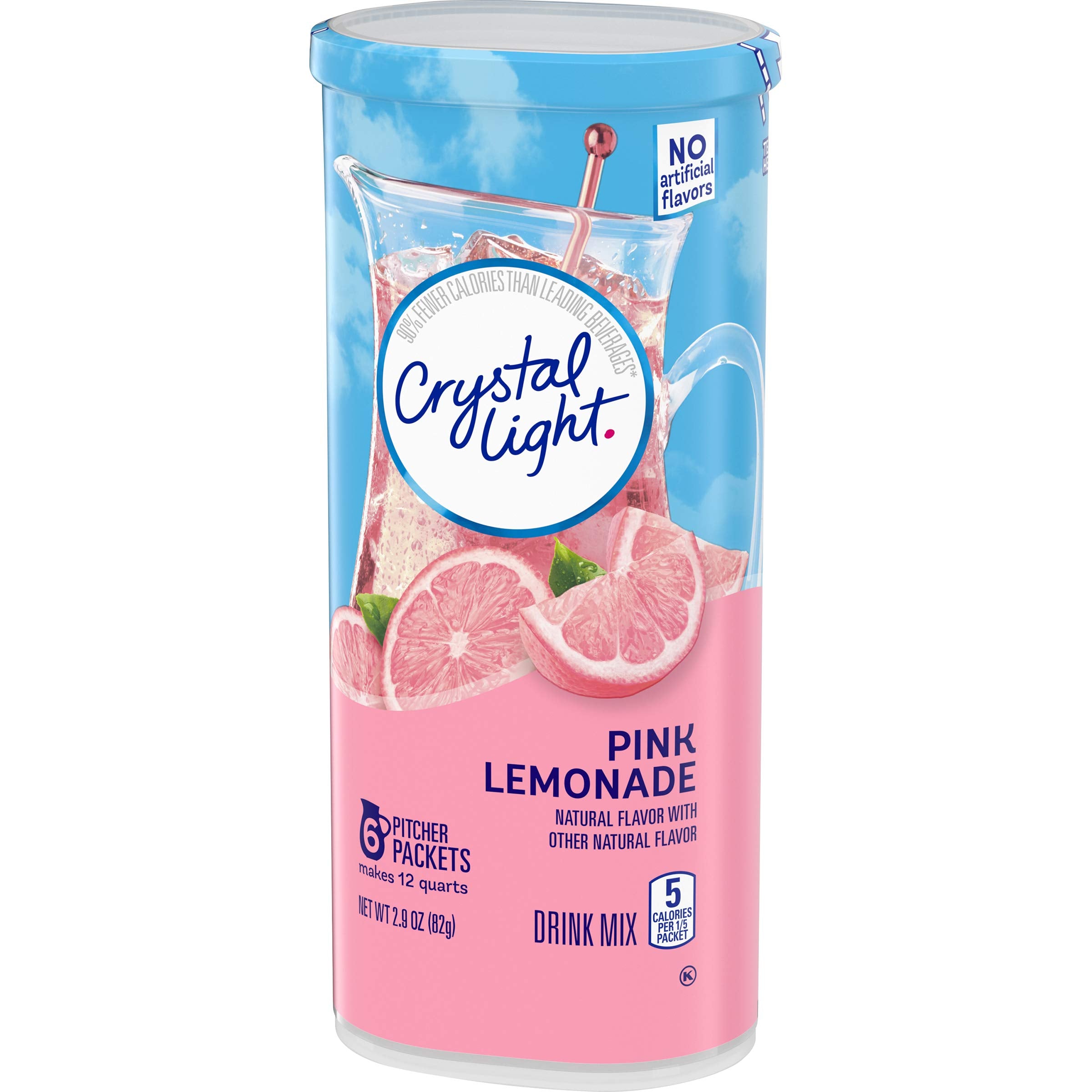 Crystal Light mixing into a pitcher for easy family-sized low-calorie refreshment
