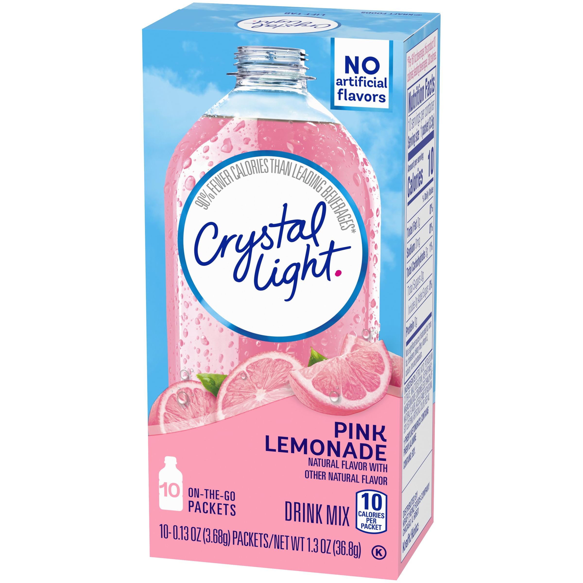 Crystal Light single packet close-up, easy single-serve flavoring on the go