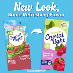 Prepared Crystal Light raspberry green tea pitcher chilled and ready