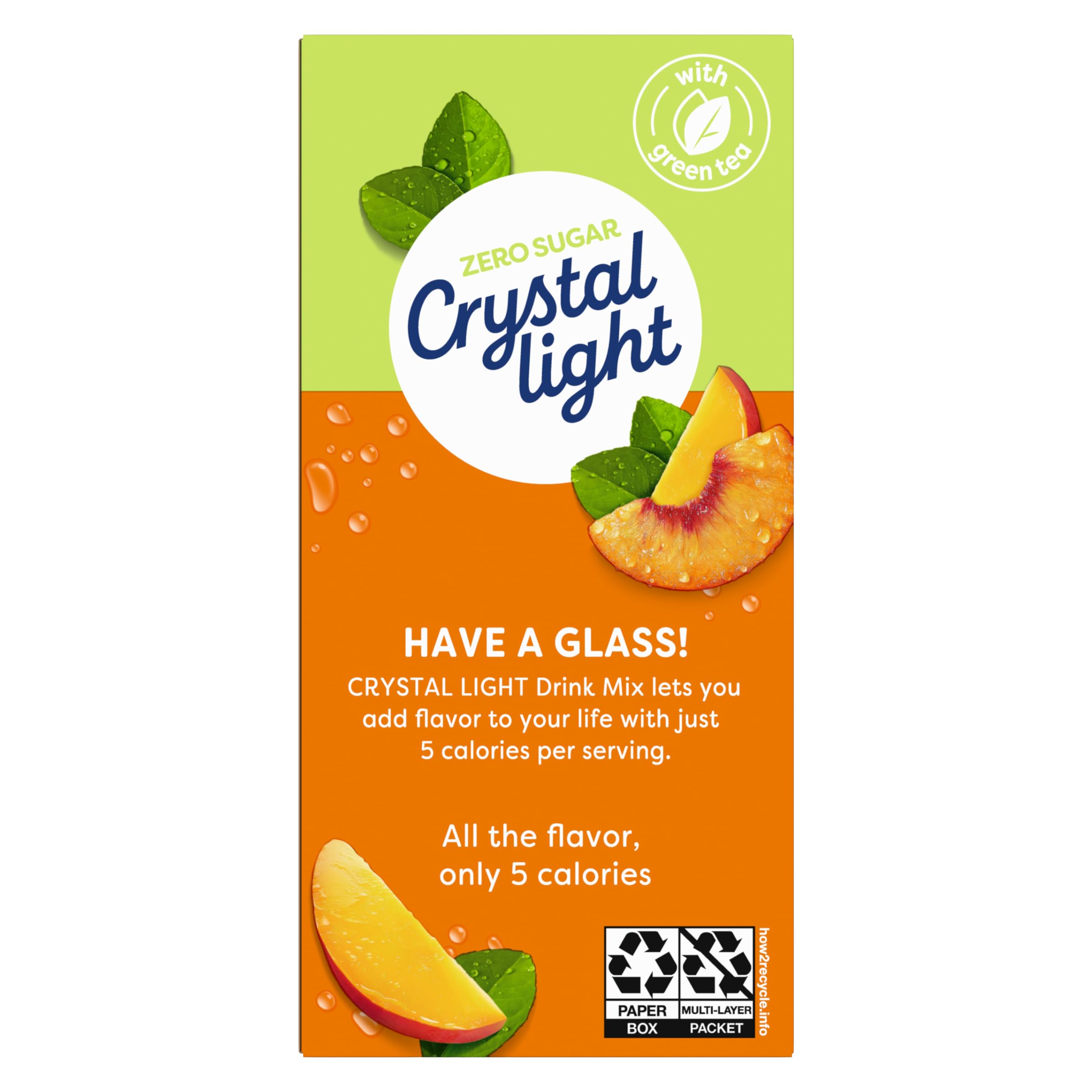 Crystal Light prepared glass with ice, brand delivering refreshing low-calorie taste