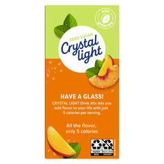 Crystal Light prepared glass with ice, brand delivering refreshing low-calorie taste