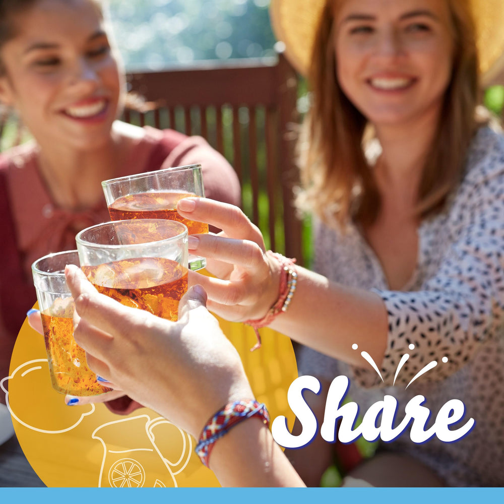 Crystal Light prepared 2-quart pitcher chilled with lemon slices for refreshment