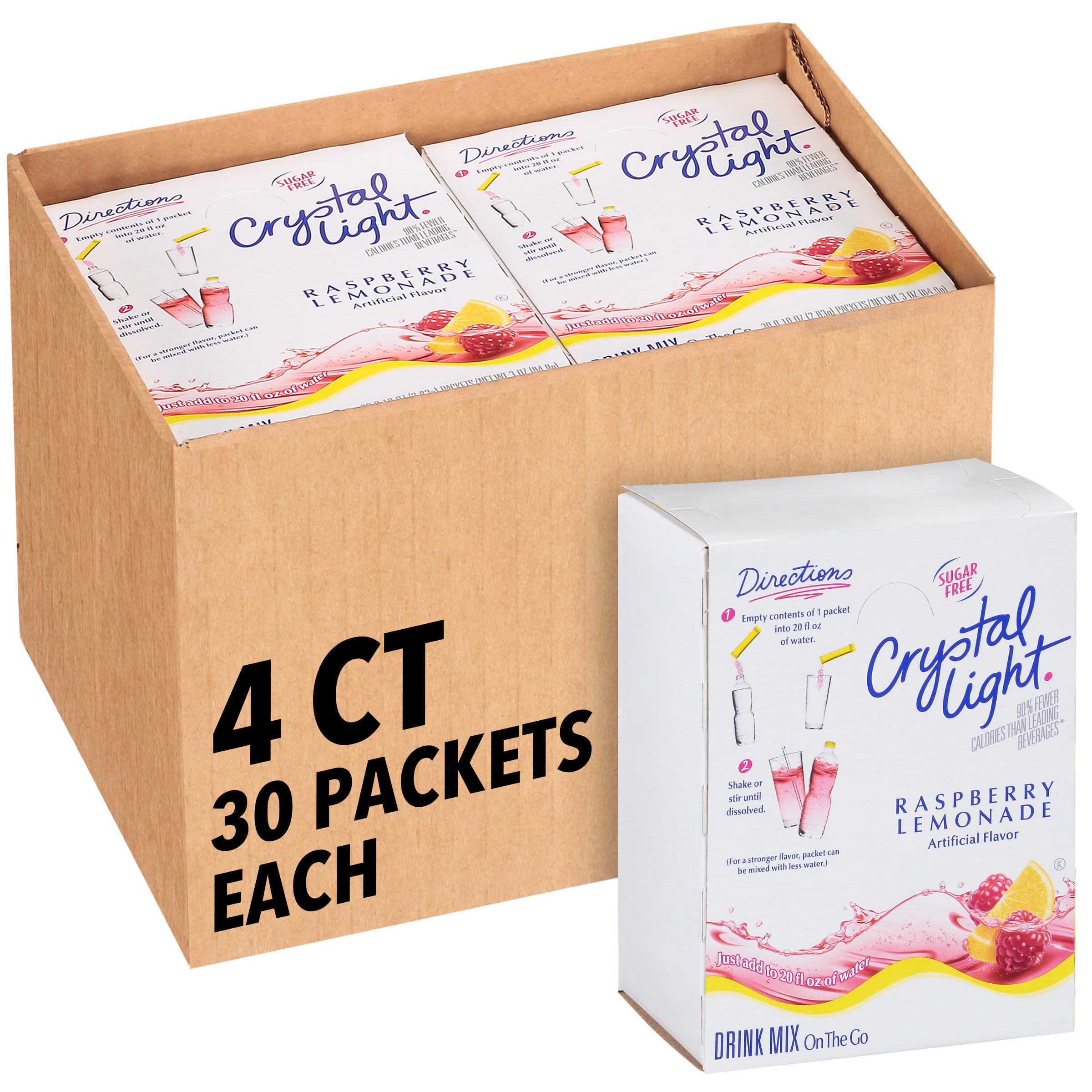Crystal Light front packaging showing case and brand for quick identification and stocking