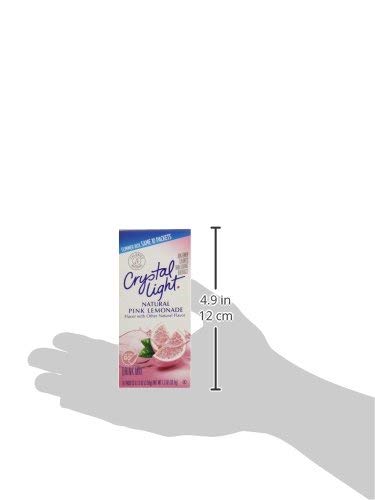 Crystal Light poured over ice in glass, brand refreshing flavor for hot days