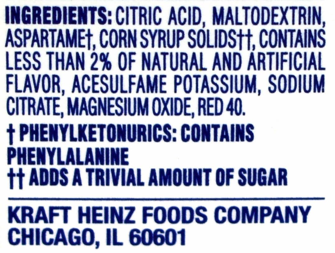 Packet beside measuring cup showing mixing ratio and simple preparation