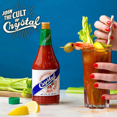 Crystal pouring onto food demonstrating controlled heat and flavor