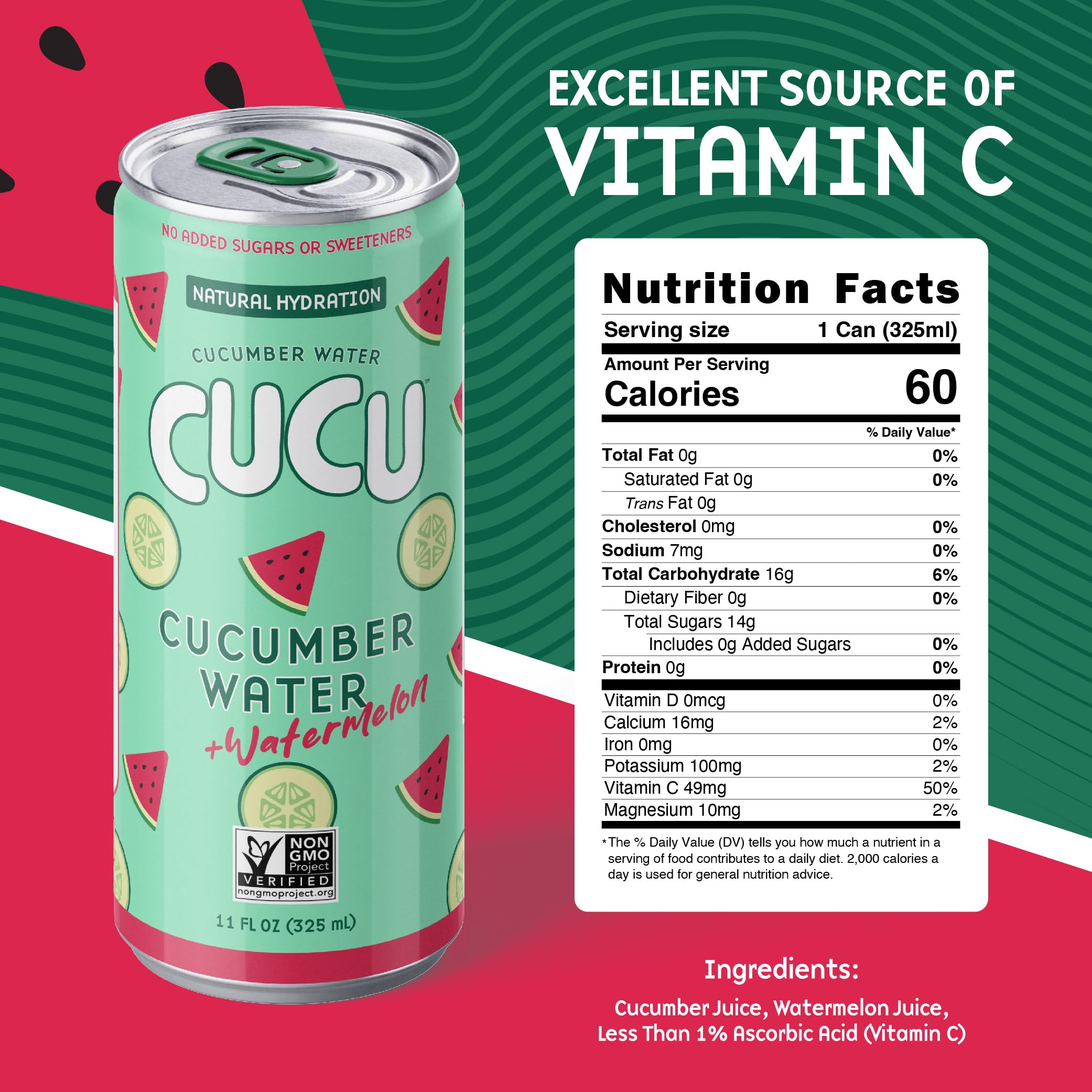 CUCU label closeup showing ingredient list and clean branding benefit