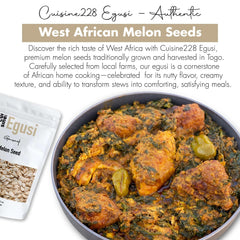 Cuisine228 ground egusi paste in bowl demonstrating thickening ability for stews